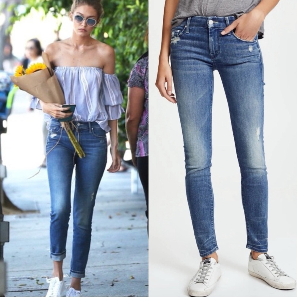 MOTHER Denim The Looker Graffiti Girl Skinny Jeans
